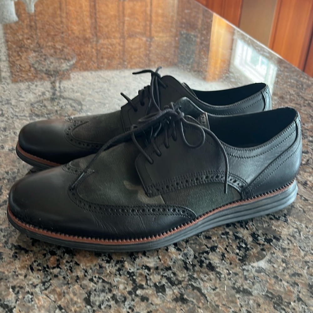 Cole Haan Original Grand Black & Camo Brand New Oxfords Men’s Size 12
